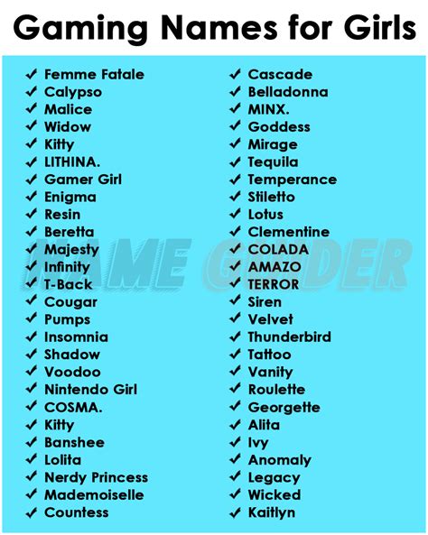 game name ideas for girl|Best Gamergirl Names: The Complete Collection .